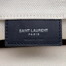 将图像加载到图库查看器中，SAINT LAURENT PARIS Rive Gauche bucket bag Natural/Black669299 Canvas Leather
