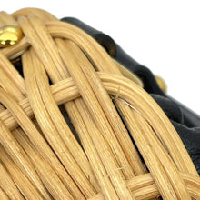 Load image into Gallery viewer, GUCCI Horsebit basket bucket bag Beige/Black649852 Straw Leather
