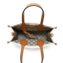 Load image into Gallery viewer, GUCCI Printed Mini Tote Bag Natural/Brown772144 Canvas Leather
