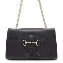 Load image into Gallery viewer, GUCCI Fringe ChainShoulder Bag Black295402 Leather
