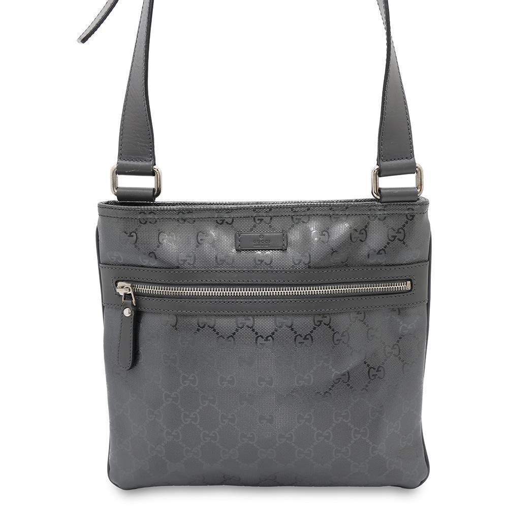 GUCCI Impreme Shoulder Bag Gray295257 PVC Leather