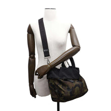 将图像加载到图库查看器中，PRADA Camouflage 2WAY Handbag Black/GreenBR4521 Nylon
