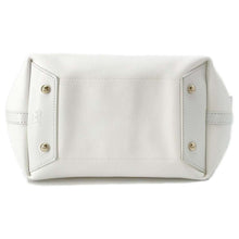 将图像加载到图库查看器中，Christian Louboutin 2WAYHandbag White3215121 Canvas Leather Size Medium
