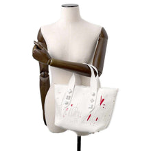 Load image into Gallery viewer, Christian Louboutin 2WAYHandbag White3215121 Canvas Leather Size Medium
