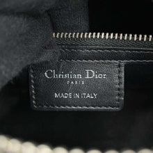 将图像加载到图库查看器中，Dior Lady Dior 2WAYHandbag Black Leather Rhinestone
