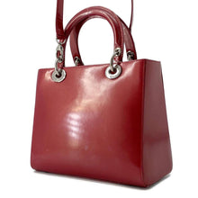 将图像加载到图库查看器中，Dior Lady Dior 2WAYHandbag Red Patent Leather
