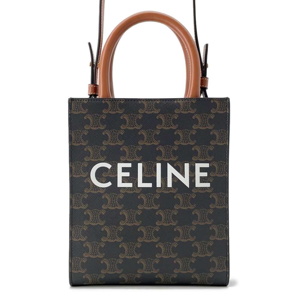 CELINE Vertical hippopotamus Tan194372 PVC Leather Size Mini