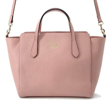 将图像加载到图库查看器中，GUCCI Swing Mini Handbag Pink368827 Leather
