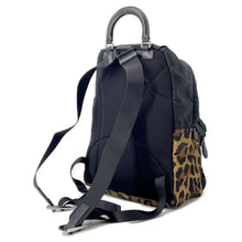 将图像加载到图库查看器中，PRADA Leopard Backpack Black/Brown1BZ001 Nylon
