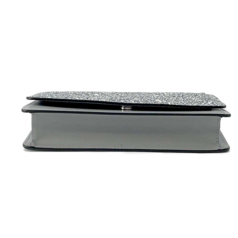 ★Maison Margiela★ Glitter Micro Chain Wallet Silver S35UI0 Glitter wallet on chain in silver - Maison Margiela | Mytheresa