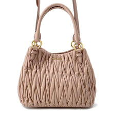 Load image into Gallery viewer, MIUMIU Matelasse Gathered 2WAY Handbag Pink5BE886 Leather
