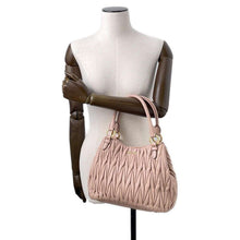 Load image into Gallery viewer, MIUMIU Matelasse Gathered 2WAY Handbag Pink5BE886 Leather
