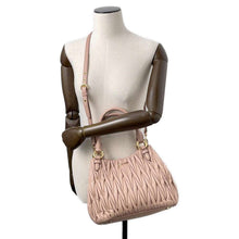 Load image into Gallery viewer, MIUMIU Matelasse Gathered 2WAY Handbag Pink5BE886 Leather
