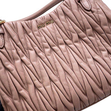 将图像加载到图库查看器中，MIUMIU Matelasse Gathered 2WAY Handbag Pink5BE886 Leather
