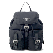 将图像加载到图库查看器中，PRADA Backpack Black1BZ677 Nylon Leather Size Small
