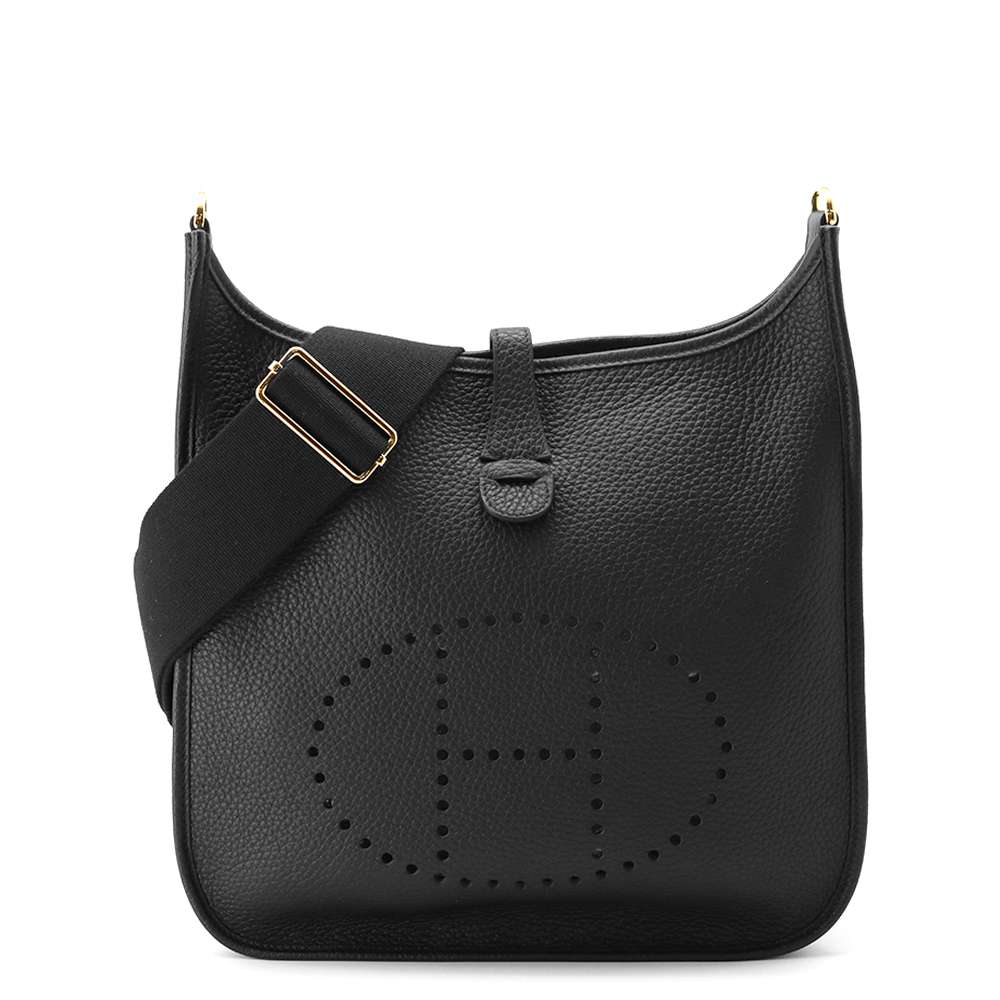HERMES Evelyne 3 Black Taurillon Clemence Size PM