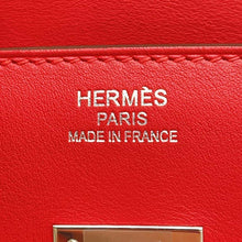 将图像加载到图库查看器中，HERMES Birkin Flay Rouge Coeur Twill Ash Swift Leather Size 35
