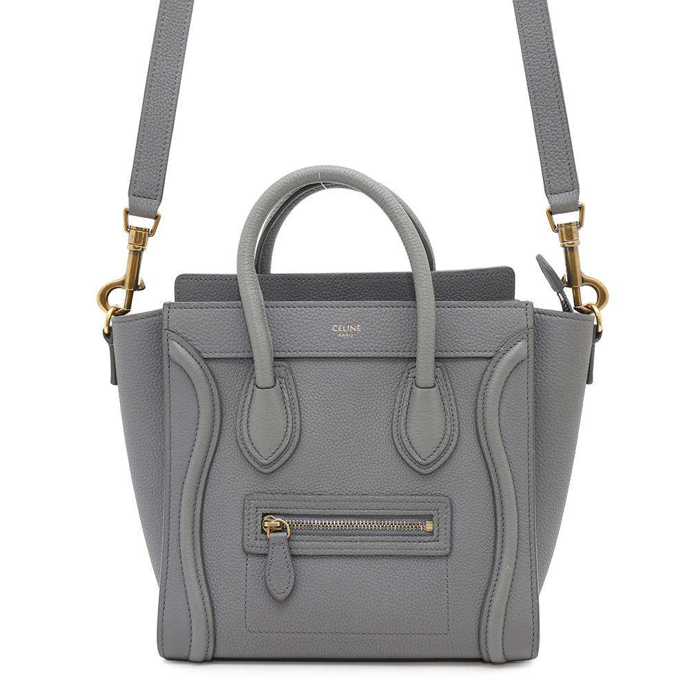 CELINE Luggage shopper Gray168243 Leather Size Nano