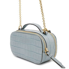 将图像加载到图库查看器中，Chloe Chloe C Mini Vanity Bag Light BlueCHC20SS225A87 Embossed Leather
