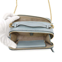 将图像加载到图库查看器中，Chloe Chloe C Mini Vanity Bag Light BlueCHC20SS225A87 Embossed Leather
