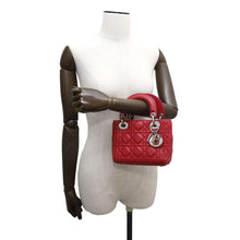 将图像加载到图库查看器中，Dior Lady Dior Canage 2WAY Handbag RedM0505PCAL Leather
