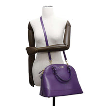 Load image into Gallery viewer, Ferragamo Gancini Darina 2WAY Handbag Purple21E685 Leather
