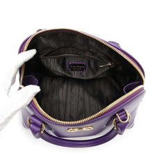 Load image into Gallery viewer, Ferragamo Gancini Darina 2WAY Handbag Purple21E685 Leather
