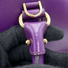 Load image into Gallery viewer, Ferragamo Gancini Darina 2WAY Handbag Purple21E685 Leather
