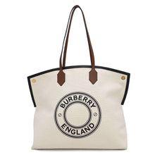 将图像加载到图库查看器中，BURBERRY Society Beige8032162 Canvas Leather Size Large
