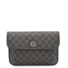 将图像加载到图库查看器中，GUCCI Ophidia small belt bag Gray/Black752597 GG SupremeCanvas Leather
