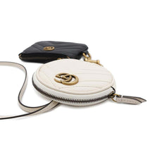 Load image into Gallery viewer, GUCCI GG Marmont Coin purse White/Black698787 Leather
