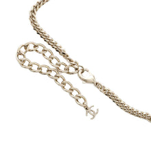 将图像加载到图库查看器中，CHANEL CC Logo Choker Black/Pink Metal
