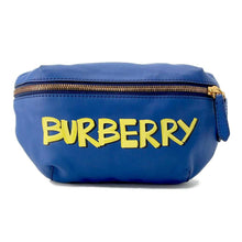 将图像加载到图库查看器中，BURBERRY Crossbody Bag Blue Leather
