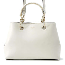 将图像加载到图库查看器中，JIMMY CHOO 2WAYHandbag White Leather
