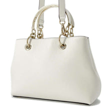 将图像加载到图库查看器中，JIMMY CHOO 2WAYHandbag White Leather
