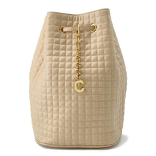 将图像加载到图库查看器中，CELINE CBag Charm Backpack Beige188373 Leather Size Small
