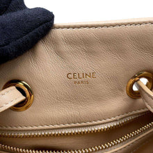 将图像加载到图库查看器中，CELINE CBag Charm Backpack Beige188373 Leather Size Small
