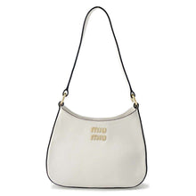 将图像加载到图库查看器中，MIUMIU Madras Shoulder Bag White5BC105 Leather
