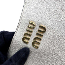 Load image into Gallery viewer, MIUMIU Madras Shoulder Bag White5BC105 Leather
