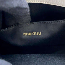 将图像加载到图库查看器中，MIUMIU Madras Shoulder Bag White5BC105 Leather
