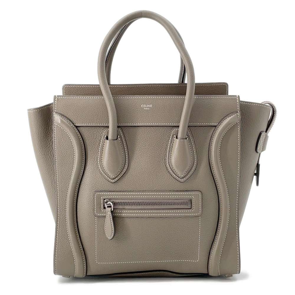 CELINE Luggage shopper Greige167793 Leather Size micro