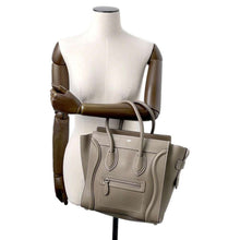 Load image into Gallery viewer, CELINE Luggage shopper Greige167793 Leather Size micro
