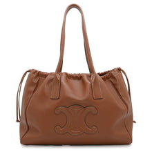 将图像加载到图库查看器中，CELINE Cabas Drawstring Cuir Triomphe Tote Bag Brown199973DU3.04LU Leather
