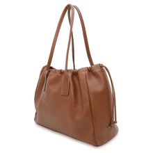 将图像加载到图库查看器中，CELINE Cabas Drawstring Cuir Triomphe Tote Bag Brown199973DU3.04LU Leather
