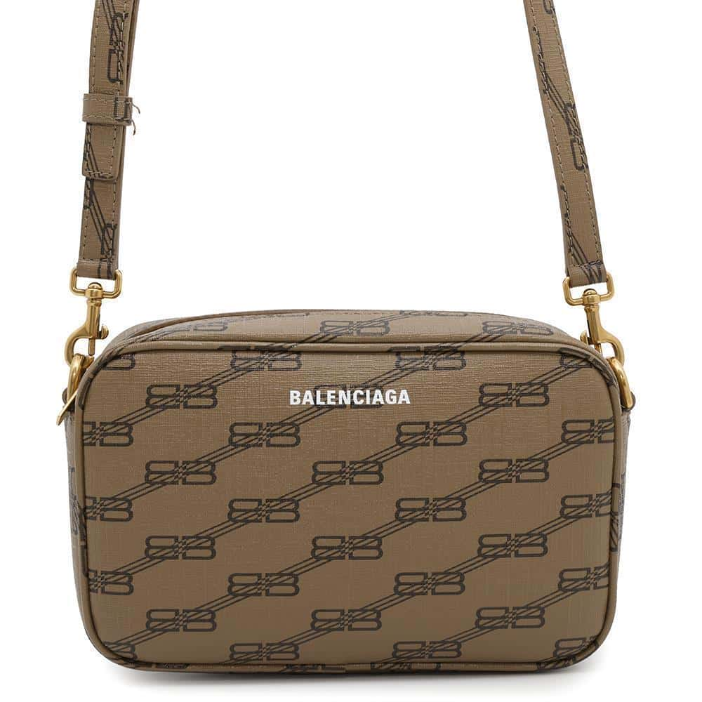 BALENCIAGA BBMonogram Camera Bag Brown702701 PVC Coated Canvas