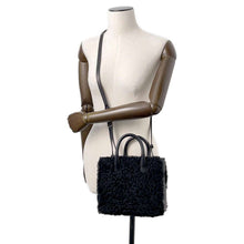 Load image into Gallery viewer, BALENCIAGA Padlock Nude Mini 2WAYHandbag Black347237 Mouton Leather
