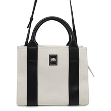 将图像加载到图库查看器中，BALENCIAGA Trade S 2WAY Handbag Beige/Black620884 Canvas Leather
