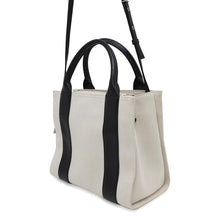 Load image into Gallery viewer, BALENCIAGA Trade S 2WAY Handbag Beige/Black620884 Canvas Leather
