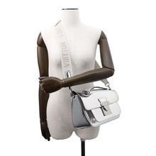 Load image into Gallery viewer, LOUIS VUITTON Monceau Distorted Shoulder Bag SilverM23103 Leather
