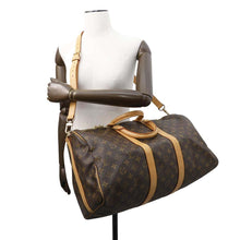 将图像加载到图库查看器中，LOUIS VUITTON Keepall Bandouliere BrownM41418 Monogram Size 45
